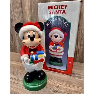 Disney Decorative Mickey Mouse Santa Nutcracker 1994 Kurt S Adler 12" W/ Box